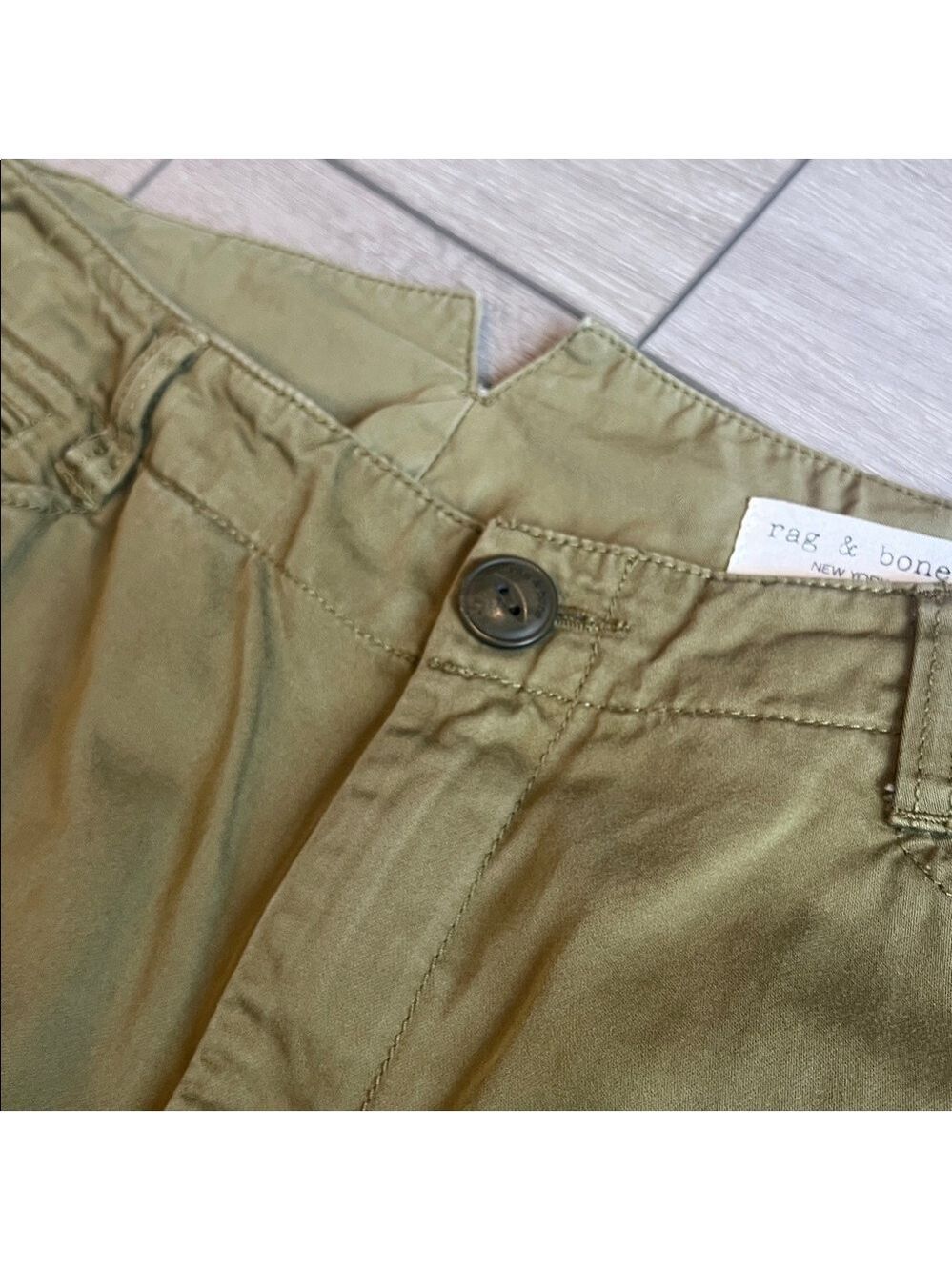 rag & bone Olive Utility Classic field cotton Chinos size 26 - Picture 5 of 8